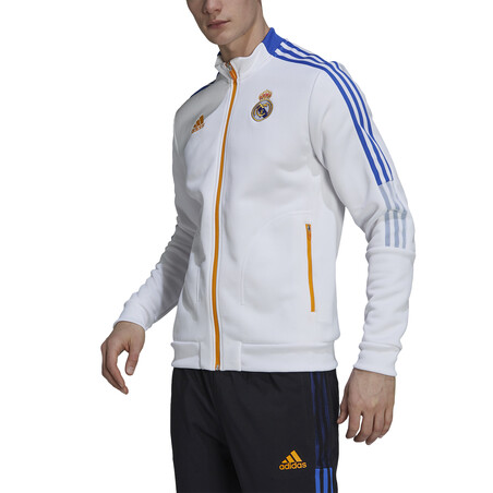 Veste survêtement Real Madrid Anthem blanc orange 2021/22