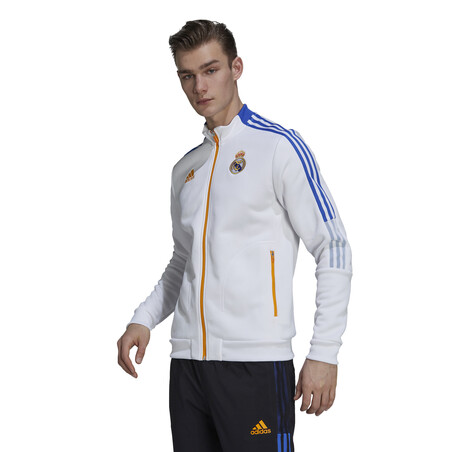Veste survêtement Real Madrid Anthem blanc orange 2021/22