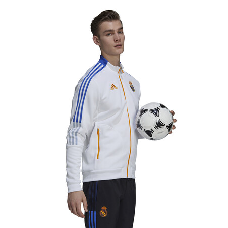 Veste survêtement Real Madrid Anthem blanc orange 2021/22