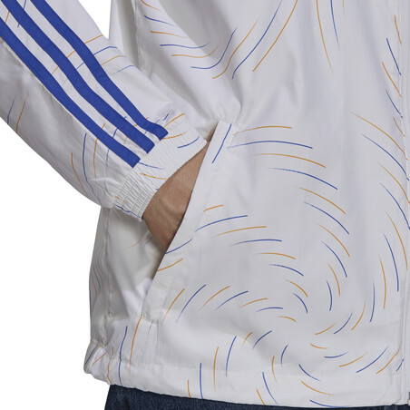Coupe vent Real Madrid blanc orange 2021/22