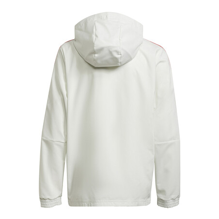 Veste entraînement à capuche junior Olympique Lyonnais blanc 2021/22