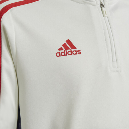 Sweat zippé junior OL blanc 2021/22