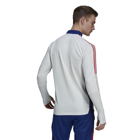 Sweat zippé OL blanc 2021/22