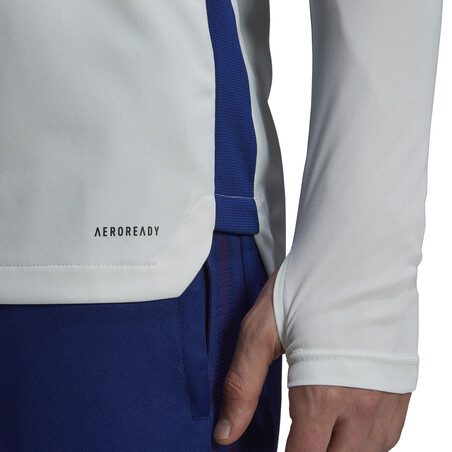 Sweat zippé OL blanc 2021/22