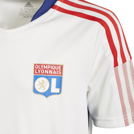 Maillot entraînement junior Olympique Lyonnais blanc 2021/22