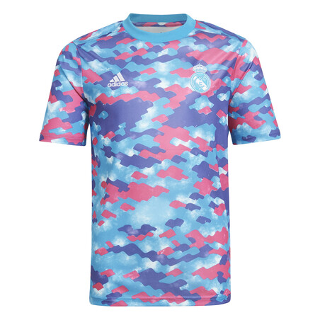 Maillot avant match junior Real Madrid bleu rouge 2021/22