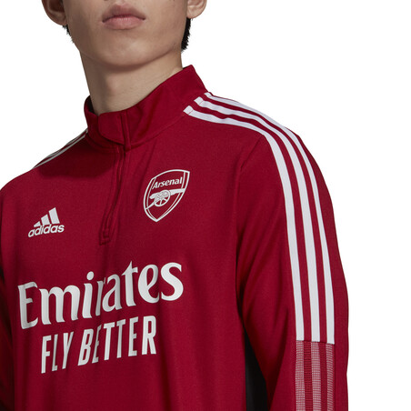 Sweat zippé Arsenal rouge 2021/22