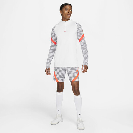 Sweat zippé Nike Strike blanc rouge 2021/22