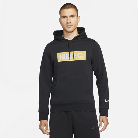 Sweat à capuche Nike F.C. noir jaune