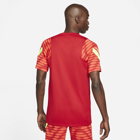 Maillot entraînement Nike Strike rouge jaune 2021/22