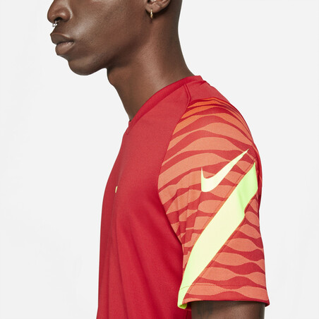 Maillot entraînement Nike Strike rouge jaune 2021/22