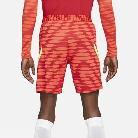 Short entraînement Nike Strike rouge jaune 2021/22