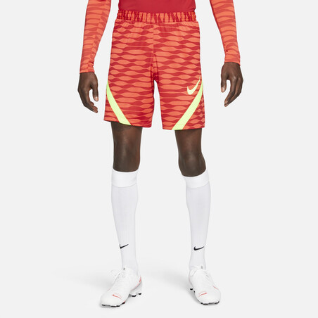 Short entraînement Nike Strike rouge jaune 2021/22