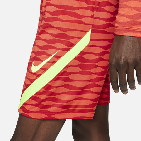 Short entraînement Nike Strike rouge jaune 2021/22