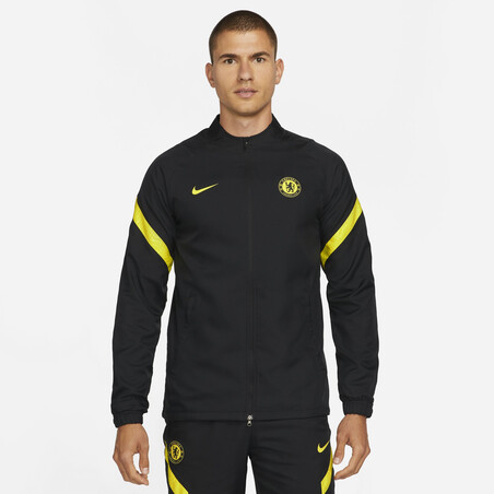 Ensemble survêtement Chelsea Strike noir jaune 2021/22