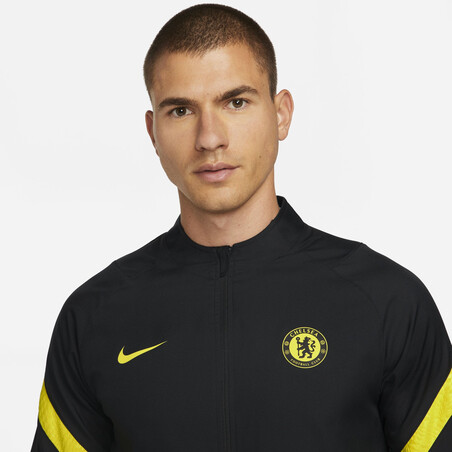 Ensemble survêtement Chelsea Strike noir jaune 2021/22