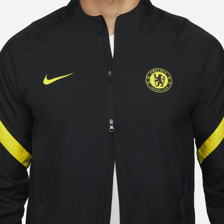 Ensemble survêtement Chelsea Strike noir jaune 2021/22