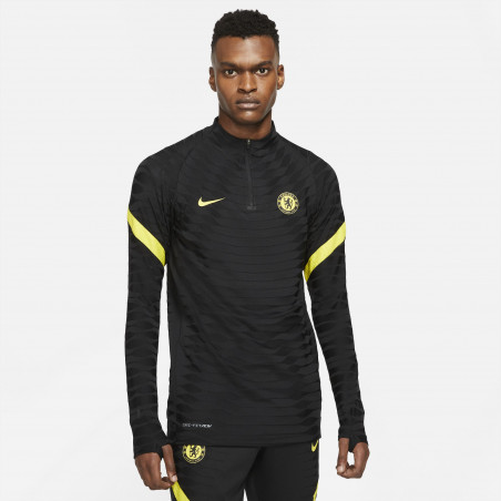 Sweat zippé Chelsea Strike Elite noir jaune 2021/22