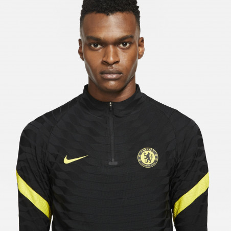Sweat zippé Chelsea Strike Elite noir jaune 2021/22