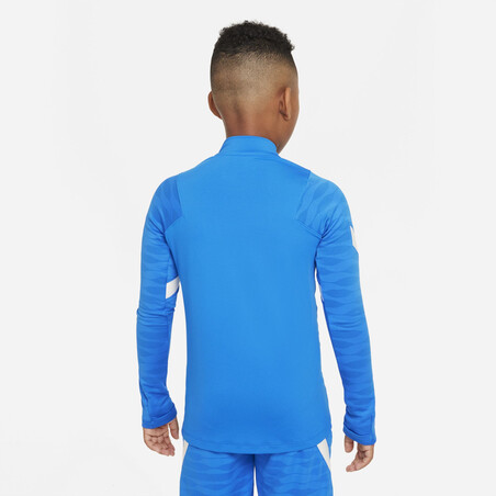 Sweat zippé junior FC Barcelone Strike bleu blanc 2021/22