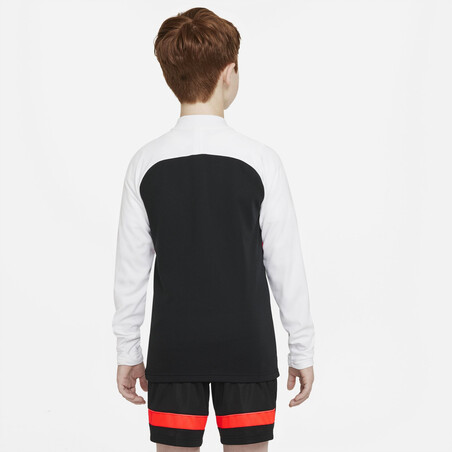 Sweat zippé junior Nike academy blanc rouge