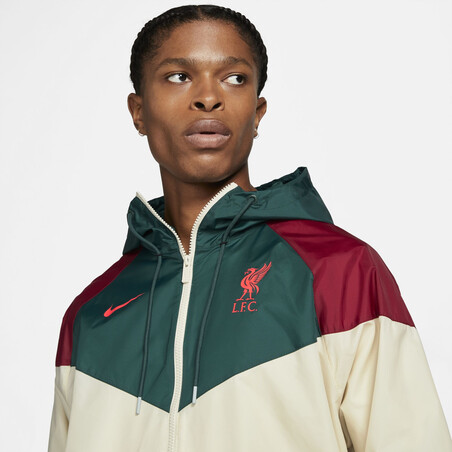 Coupe vent Liverpool blanc vert 2021/22