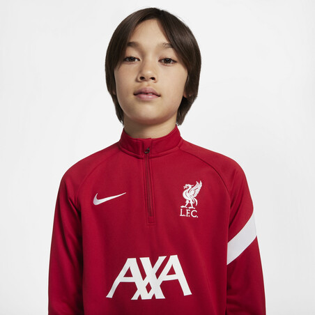 Sweat zippé junior Liverpool Academy rouge 2021/22