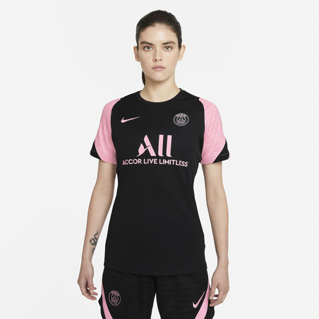 Maillot entraînement Femme PSG noir rose 2021/22