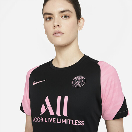 Maillot entraînement Femme PSG noir rose 2021/22