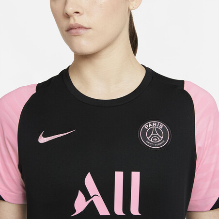 Maillot entraînement Femme PSG noir rose 2021/22