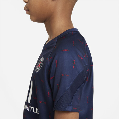 Maillot avant match junior PSG bleu 2021/22