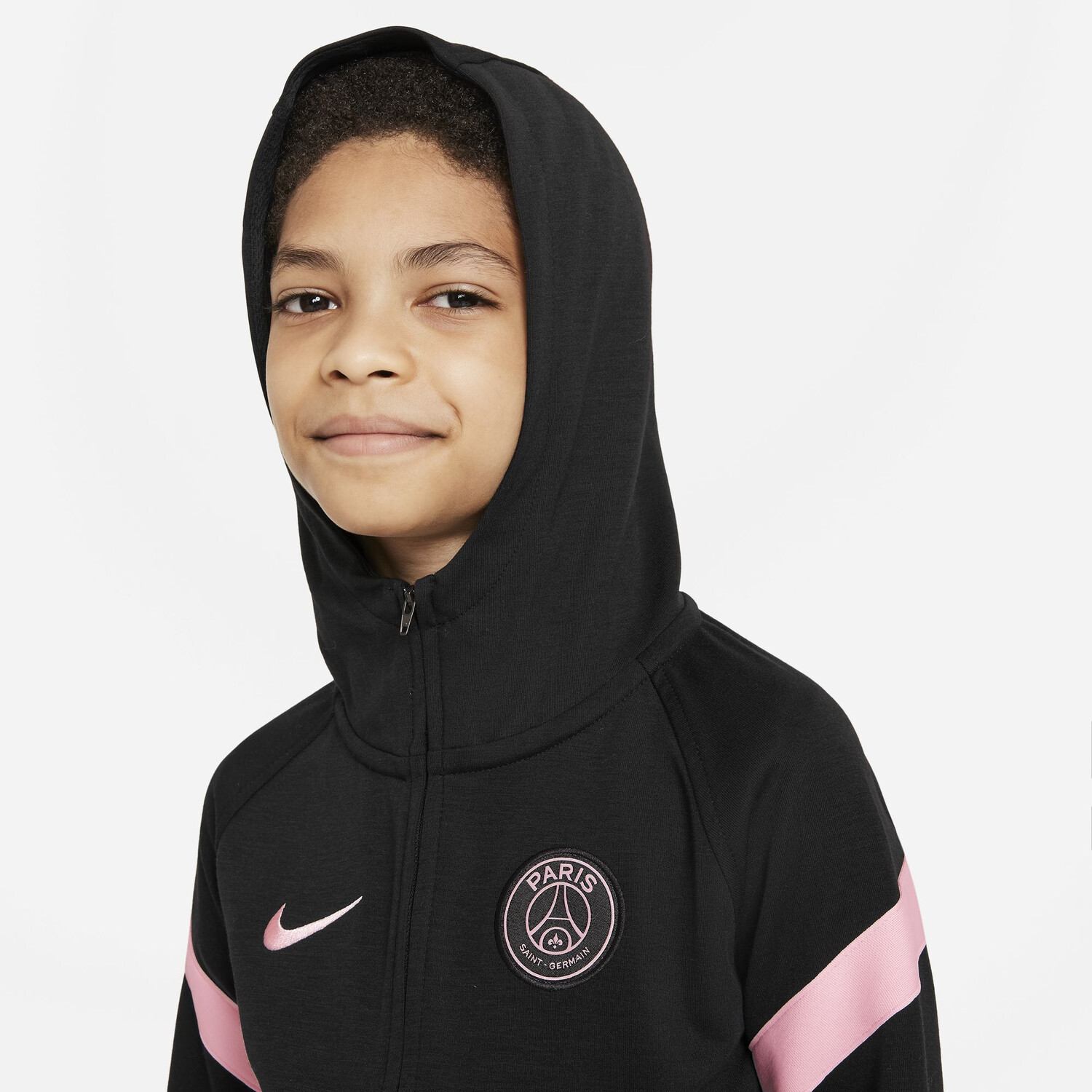Sweat zippé junior PSG Fleece noir rose 2021/22 sur Foot.fr