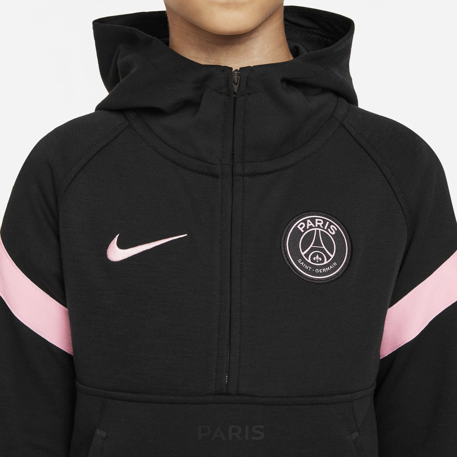Sweat zippé junior PSG Fleece noir rose 2021/22 sur Foot.fr