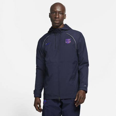 Veste imperméable FC Barcelone bleu 2021/22