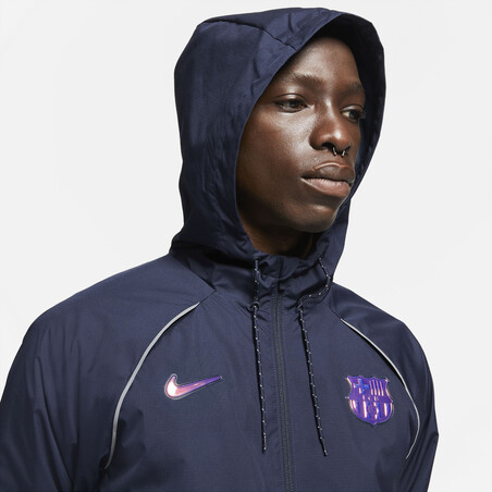 Veste imperméable FC Barcelone bleu 2021/22