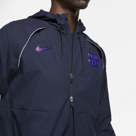 Veste imperméable FC Barcelone bleu 2021/22