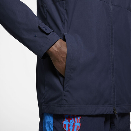 Veste imperméable FC Barcelone bleu 2021/22