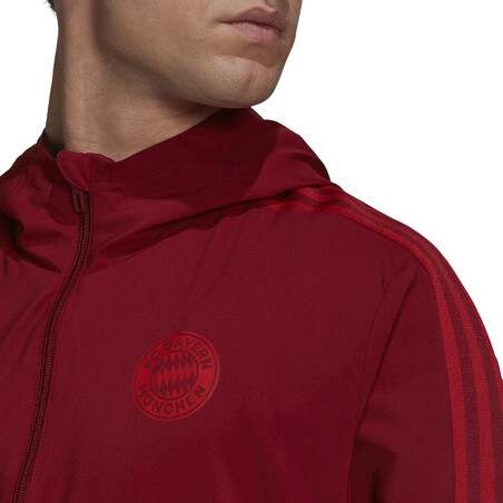 Veste survêtement à capuche Bayern Munich rouge 2021/22