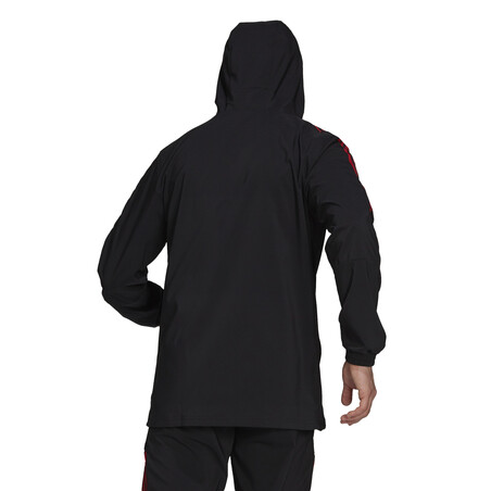 Veste survêtement à capuche Bayern Munich noir rouge 2021/22