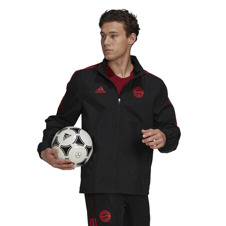Veste imperméable Bayern Munich noir rouge 2021/22