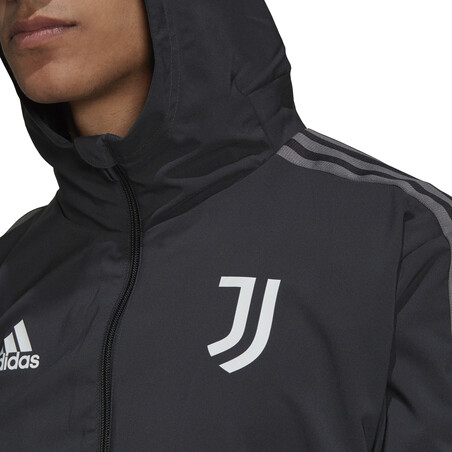 Veste entraînement à capuche Juventus noir 2021/22
