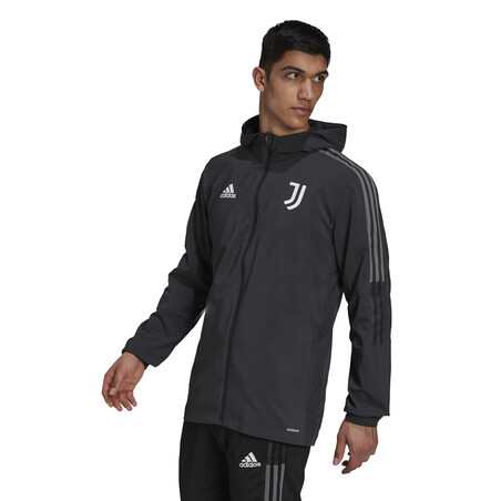 Veste entraînement à capuche Juventus noir 2021/22