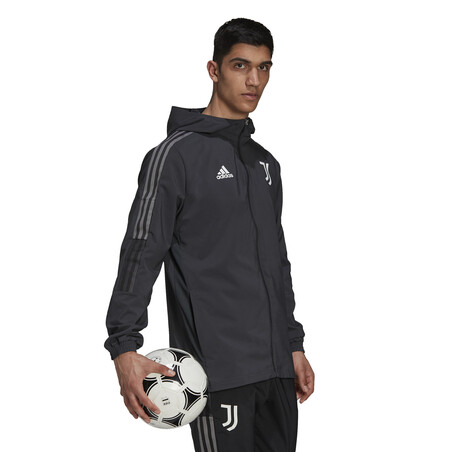 Veste entraînement à capuche Juventus noir 2021/22