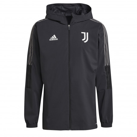 Veste entraînement à capuche Juventus noir 2021/22