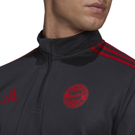 Sweat zippé Bayern Munich noir rouge 2021/22