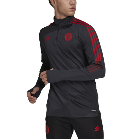 Sweat zippé Bayern Munich noir rouge 2021/22