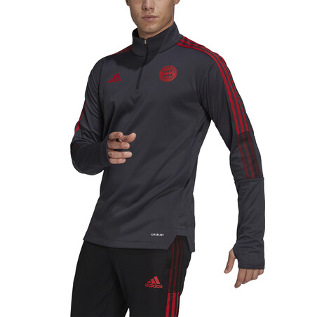 Sweat col montant Bayern Munich noir rouge 2021/22