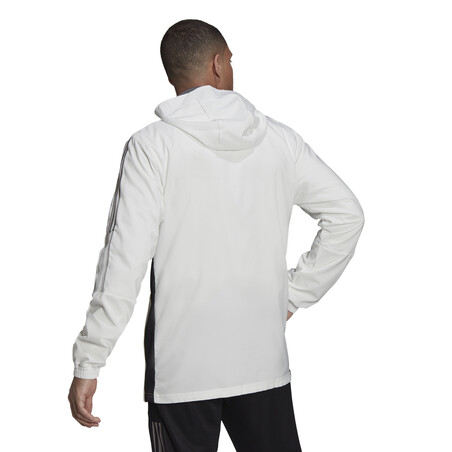Veste entraînement à capuche Juventus blanc noir 2021/22