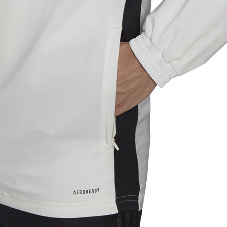 Veste entraînement à capuche Juventus blanc noir 2021/22