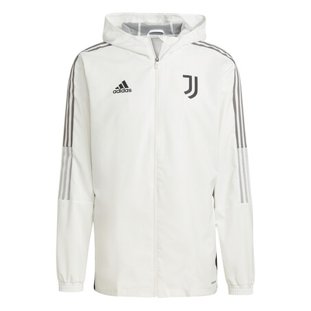 Veste entraînement à capuche Juventus blanc noir 2021/22